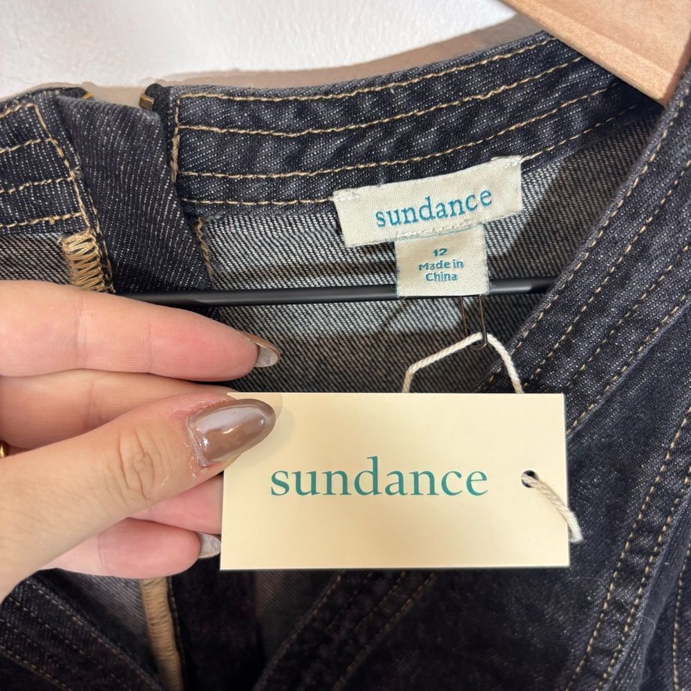 Sundance Poppy Denim Dress in Washed Black NEW Size 12 - Picture 10 of 14